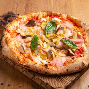 Mushroom Ham Stone Baked Pizza