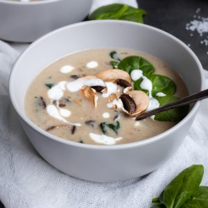 Creamy Mushroom Bisque Soup Bowl