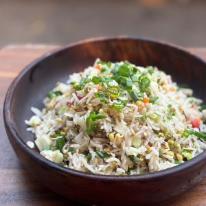 Garlic Vegetable Fried Rice Bowl