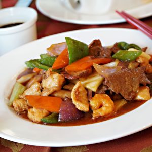 Mixed Meat Stir Fry Serving Plate