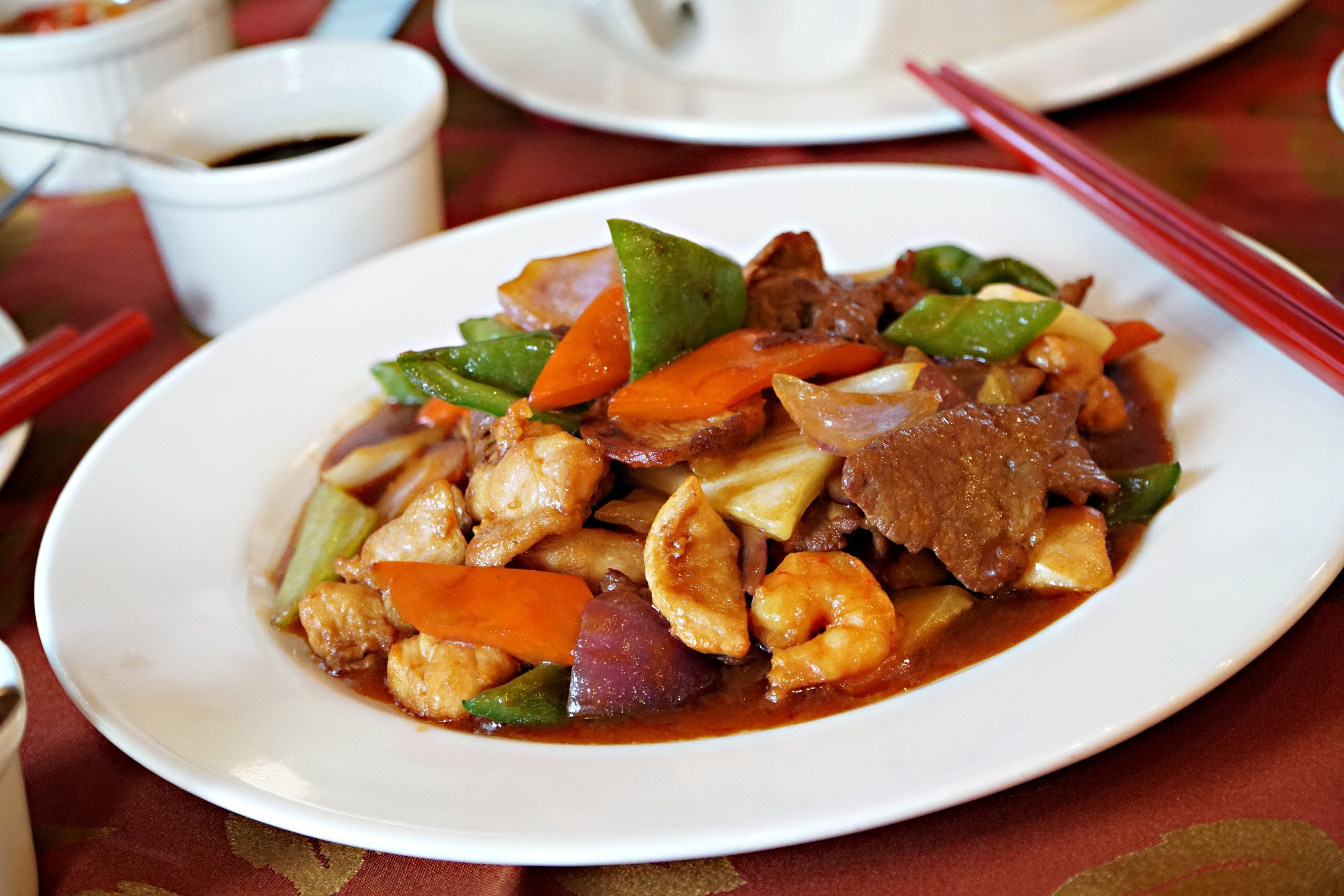 Mixed Meat Stir Fry Serving Plate