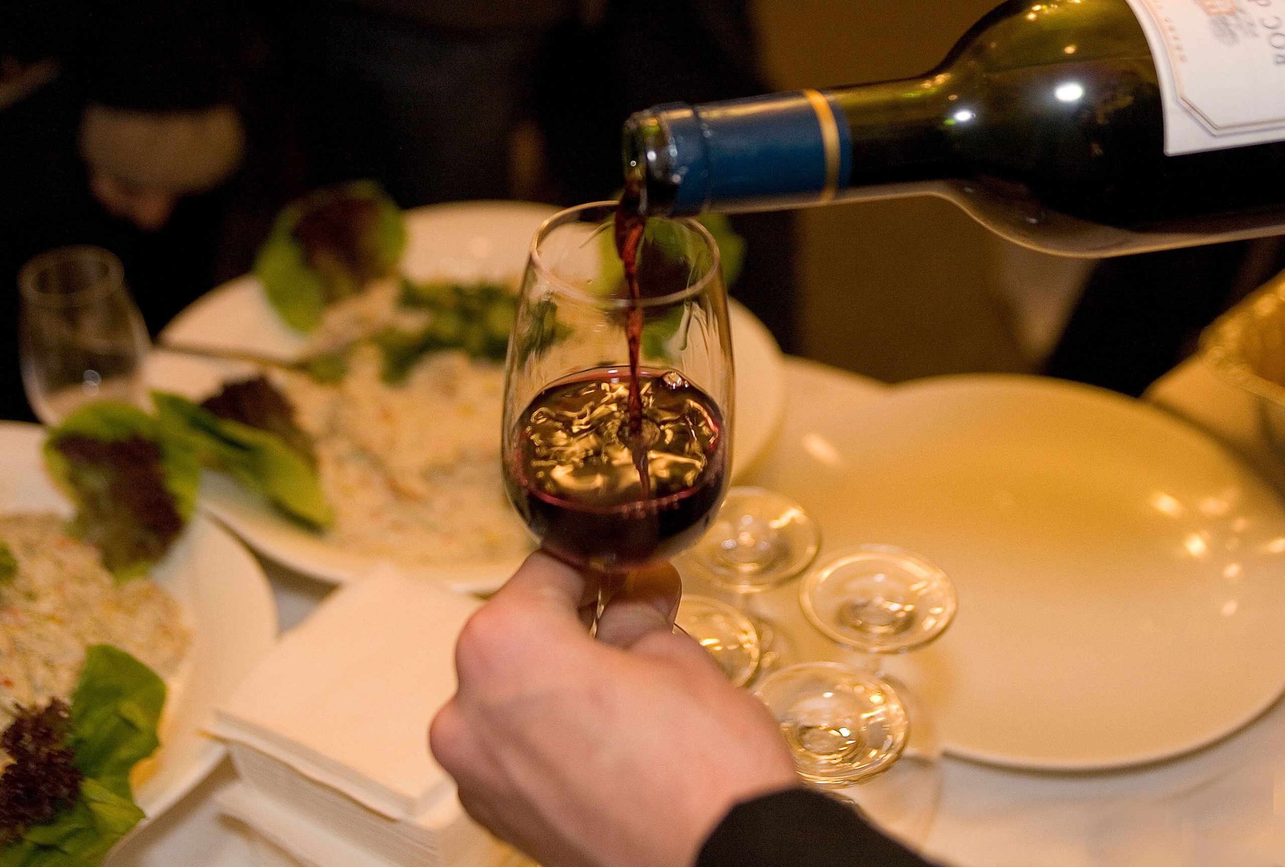Classic Dry Red Wine Bottle Serving