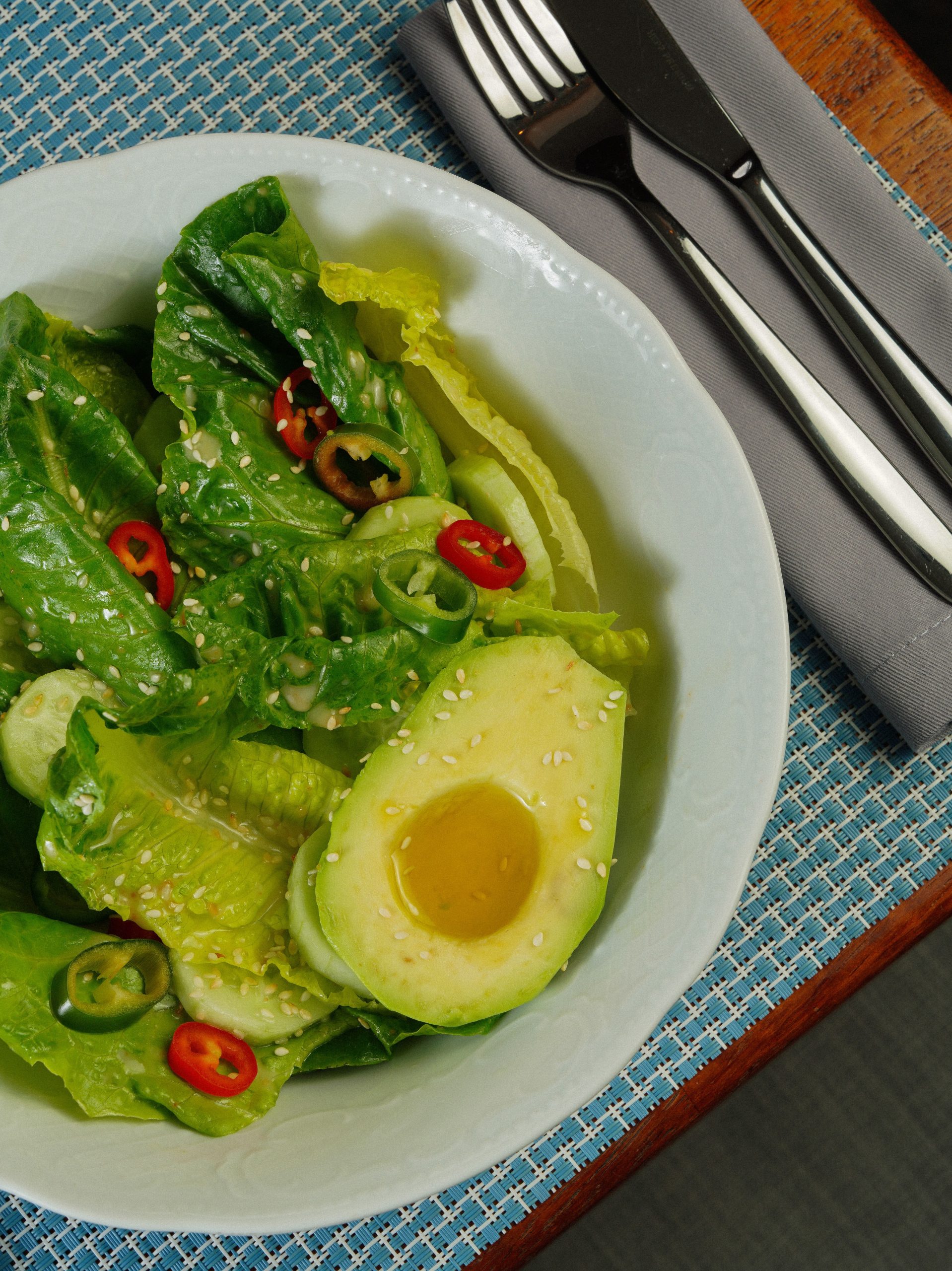 Avocado Green Salad Portion