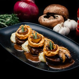 British Sausage Mash Gravy Plate