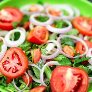 Tomato Onion Fresh Salad Portion