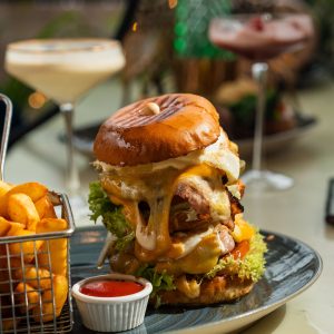 British Beef Burger Full Meal
