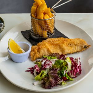 Traditional Fish and Chips Serving