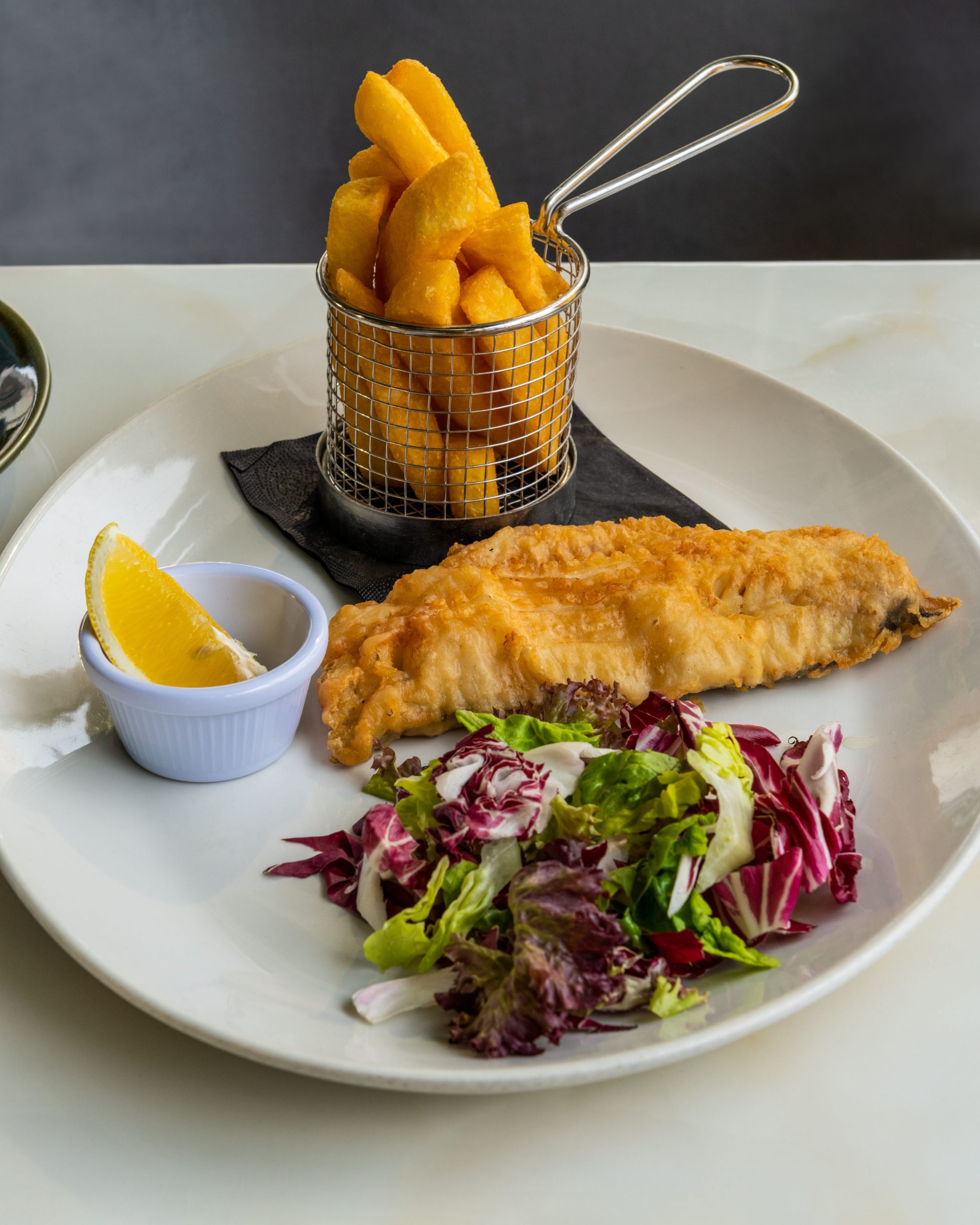 Traditional Fish and Chips Serving