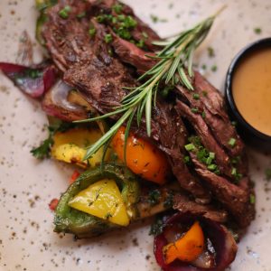 Homemade Roast Lamb with Seasoned Veggies